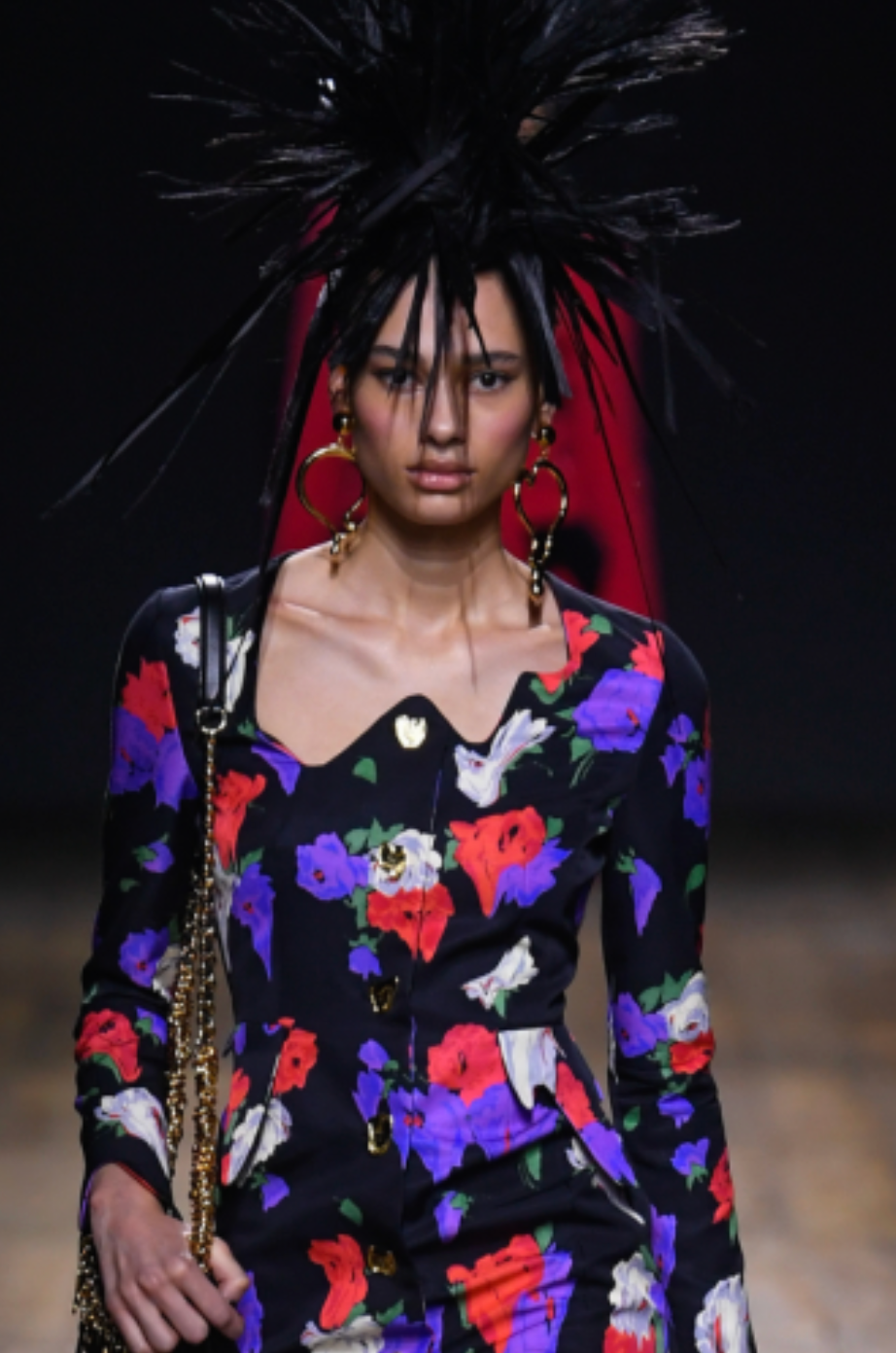 MOSCHINO COUTURE! - 2023 Surrealist Statement Hoop Earrings