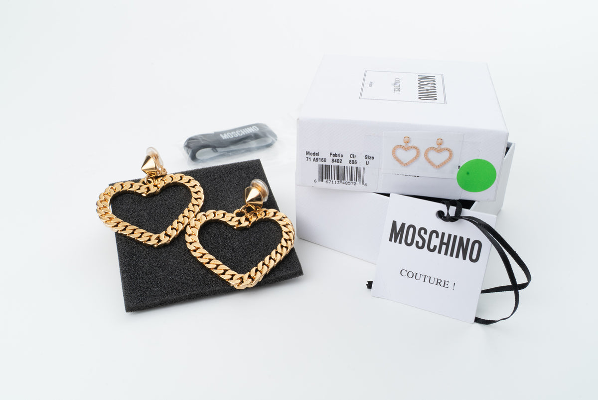MOSCHINO COUTURE! - 2024 Heart Chain Earrings