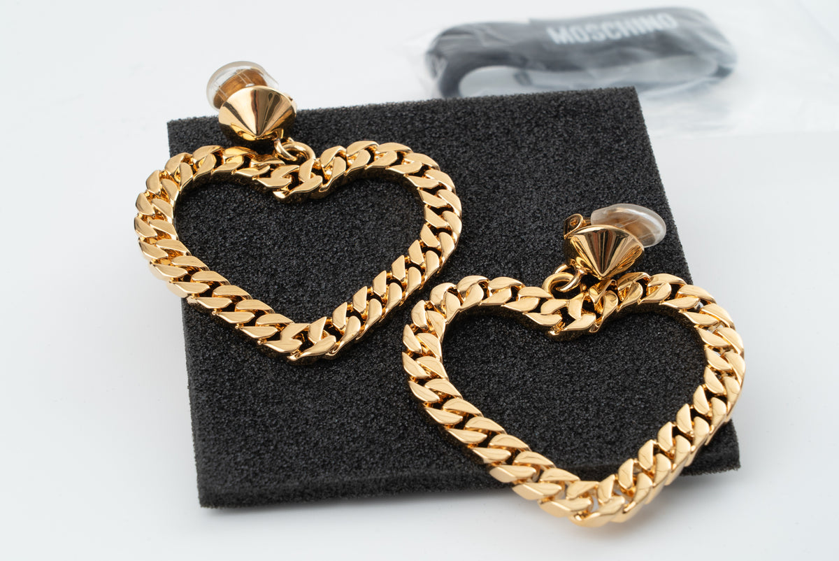 MOSCHINO COUTURE! - 2024 Heart Chain Earrings