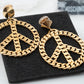 MOSCHINO COUTURE! - 2024 Peace Sign Chain Earrings