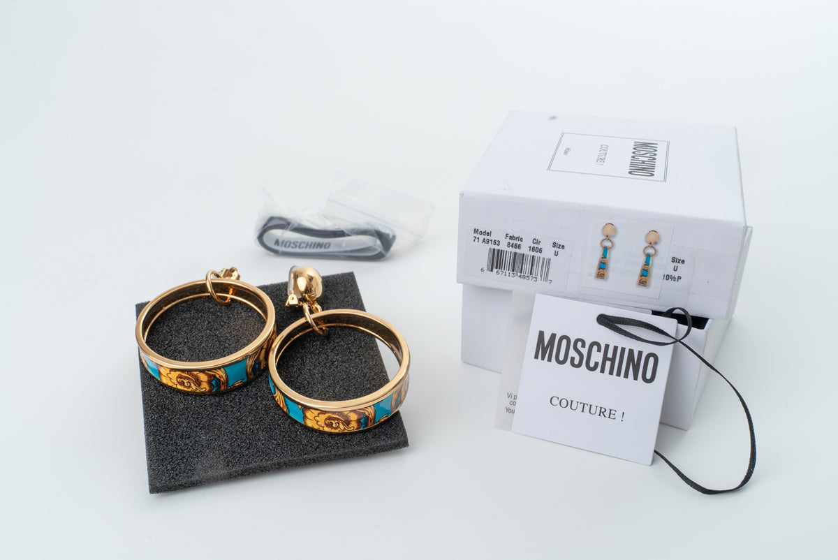 MOSCHINO COUTURE! - 2024 Enamel Hoop Earrings