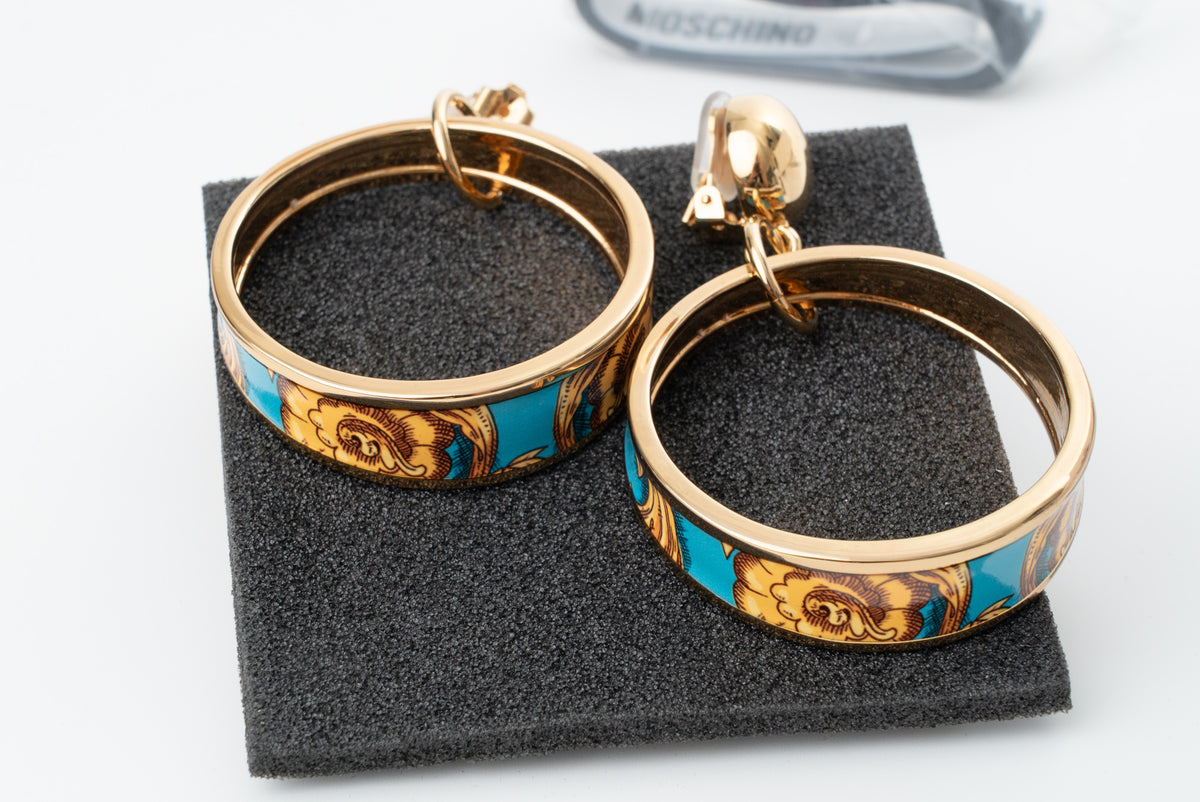 MOSCHINO COUTURE! - 2024 Enamel Hoop Earrings