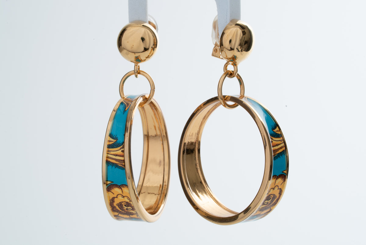 MOSCHINO COUTURE! - 2024 Enamel Hoop Earrings