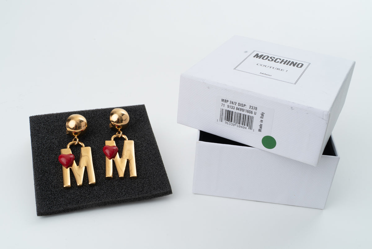 MOSCHINO COUTURE! - 2024 Logo "M" Drop Earrings