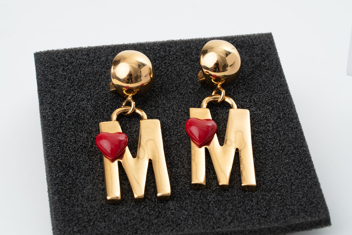 MOSCHINO COUTURE! - 2024 Logo "M" Drop Earrings