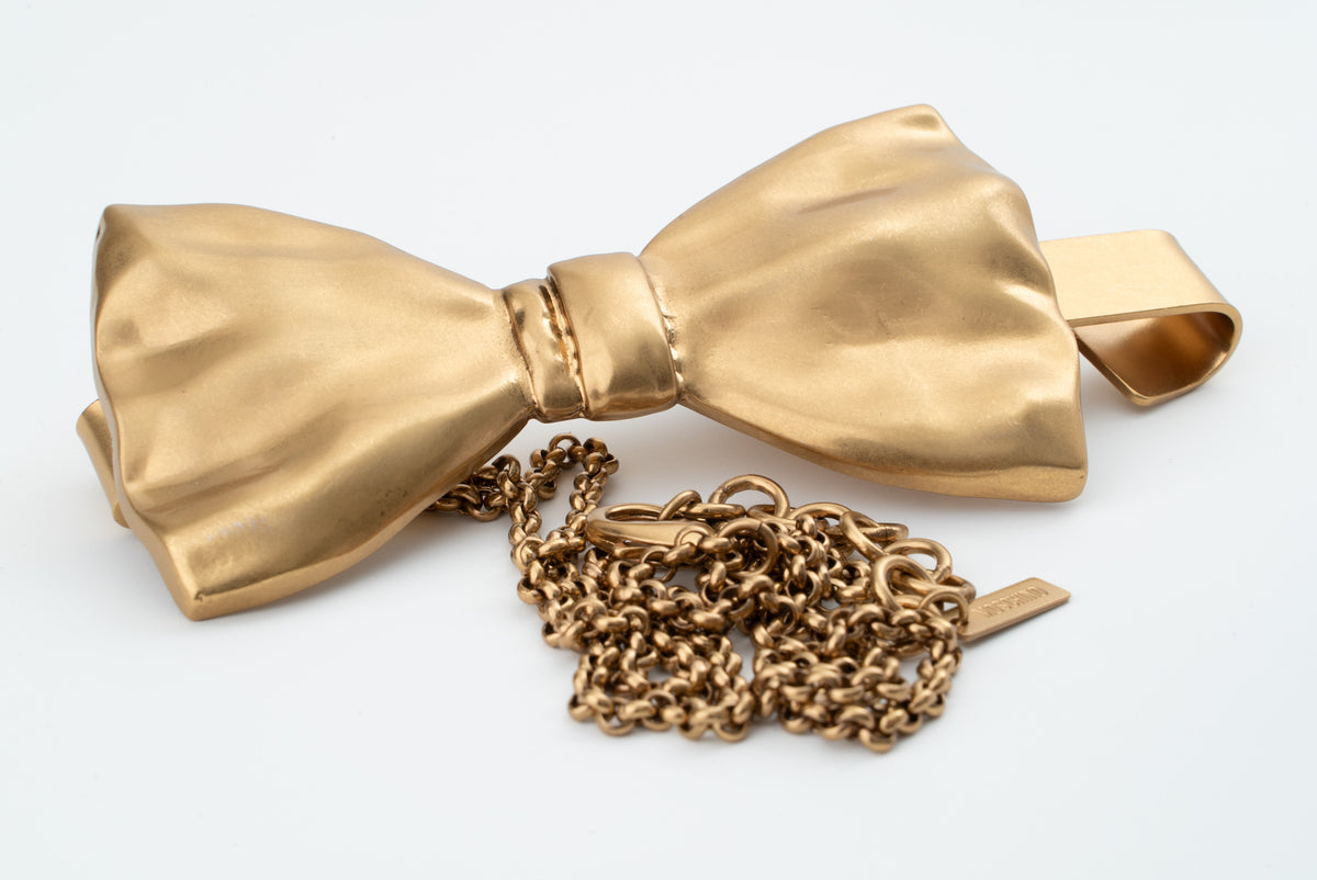 MOSCHINO COUTURE! - 2024 Metal Bow Pendant Necklace