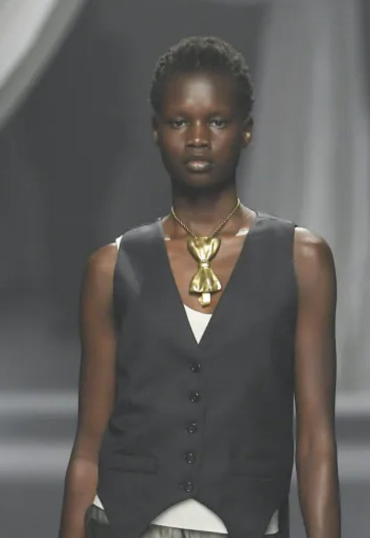 MOSCHINO COUTURE! - 2024 Metal Bow Pendant Necklace