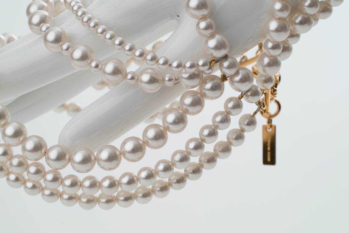 MOSCHINO COUTURE! - 2024 Multi-Strand Faux Pearl Bracelet, Large