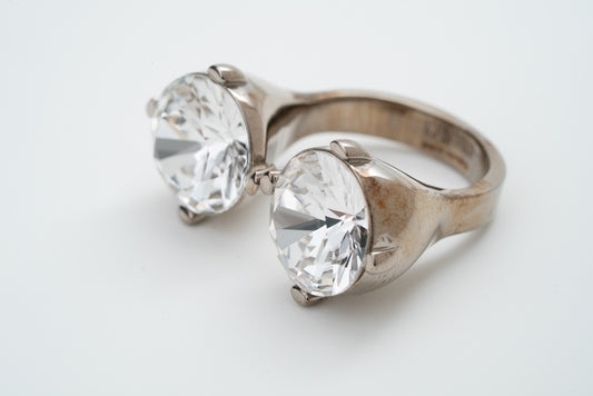 MOSCHINO COUTURE! - 2024 Rhinestone Statement Ring -  Multiple Sizes Available