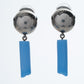 MOSCHINO COUTURE! - 2025 Blue Chalk Resin Earrings