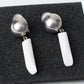 MOSCHINO COUTURE! - 2025 White Chalk-Motif Resin Earrings