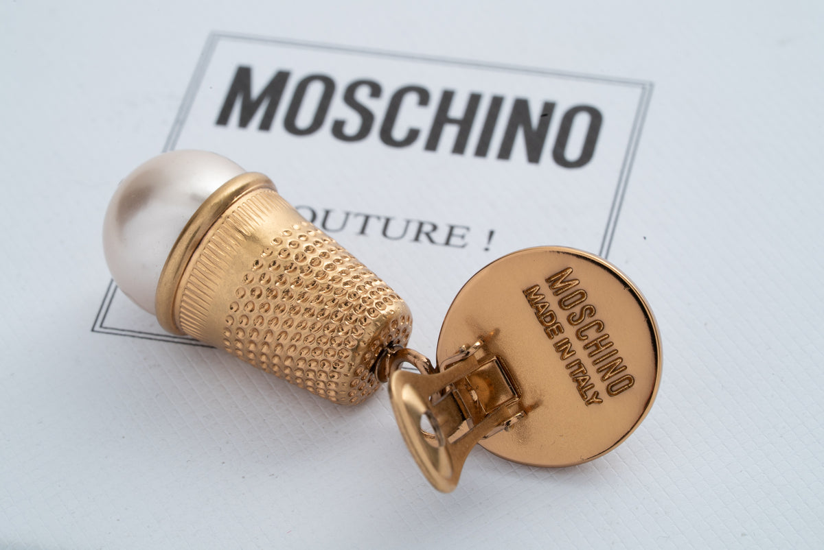 MOSCHINO COUTURE! - 2025 Thimble & Pearl Earrings