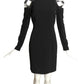 MOSCHINO COUTURE! - NWT 2018 Black Crepe Suspender Dress, Size 8