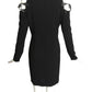 MOSCHINO COUTURE! - NWT 2018 Black Crepe Suspender Dress, Size 8