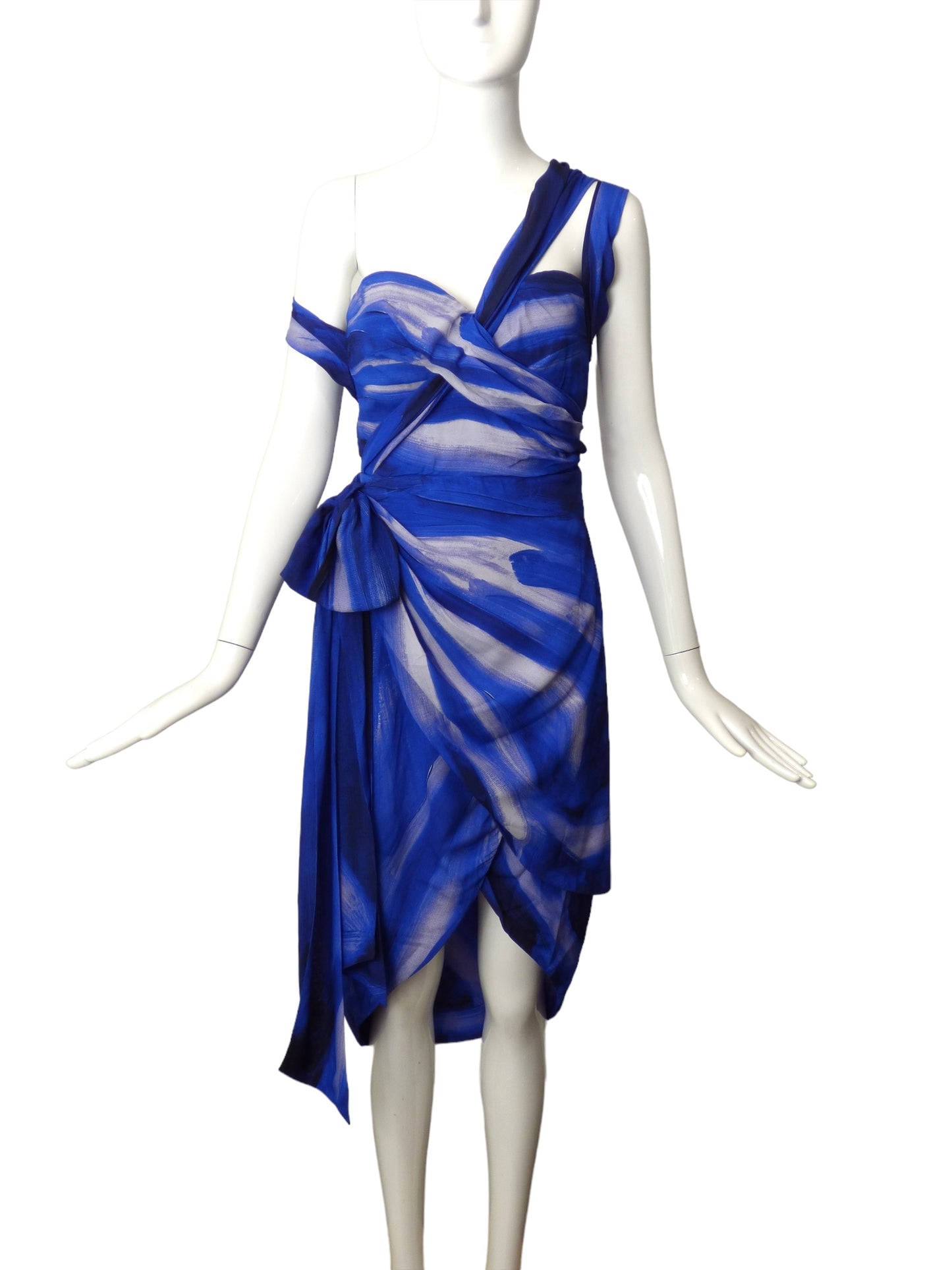 MOSCHINO COUTURE! - 2021 NWT Crepe Painted Print Dress, Size 6