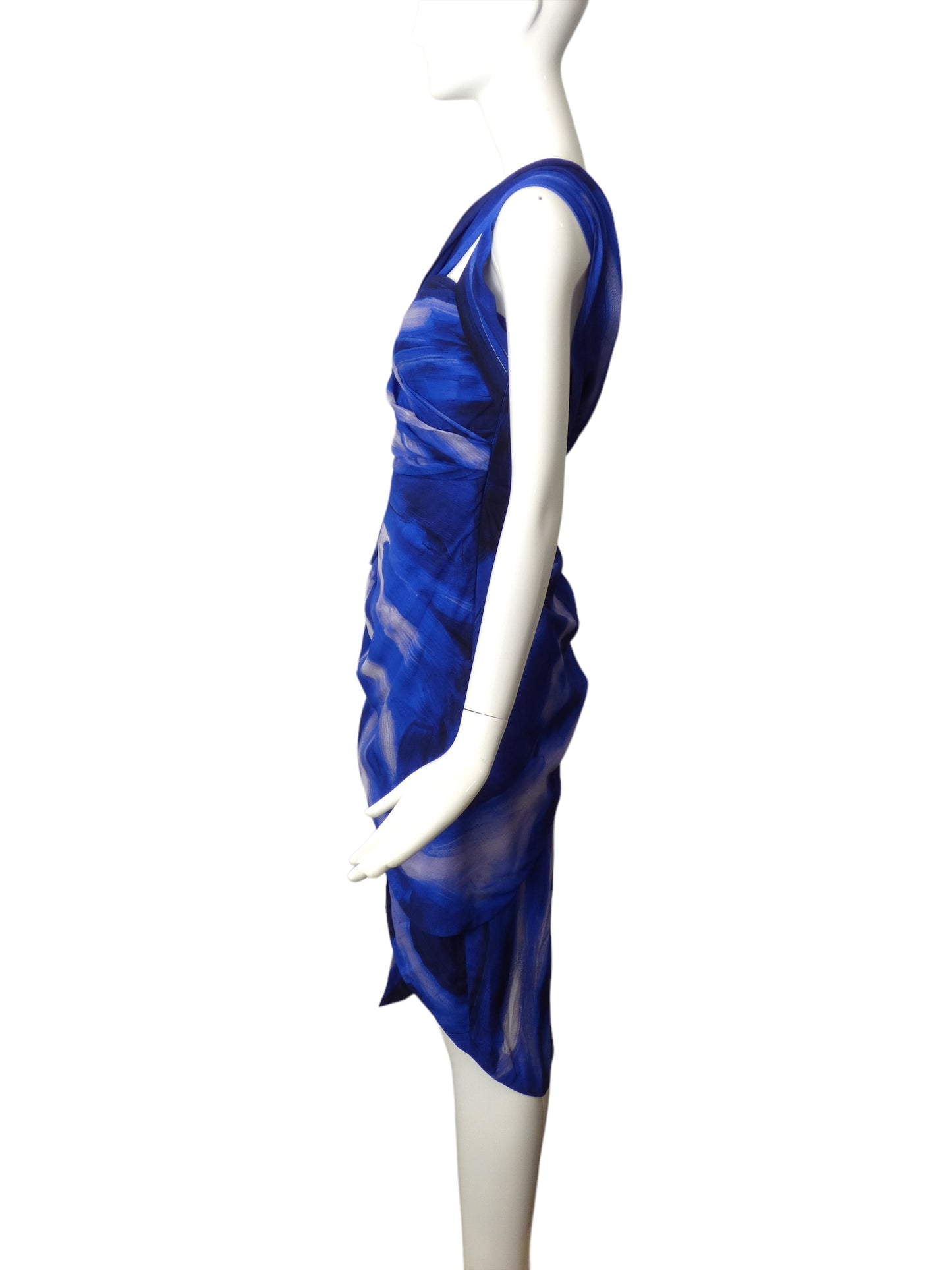 MOSCHINO COUTURE! - 2021 NWT Crepe Painted Print Dress, Size 6