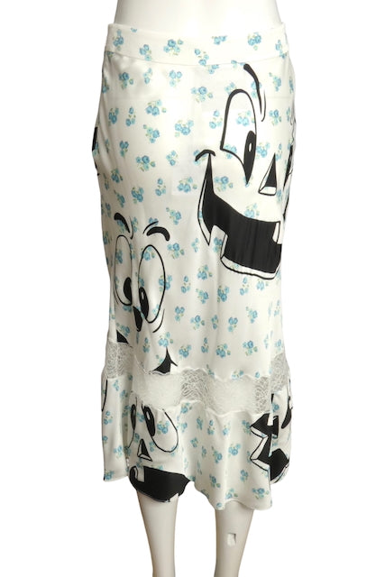 MOSCHINO COUTURE! - 2020 NWT Floral Print Jack-O-Lantern Skirt, Size 6