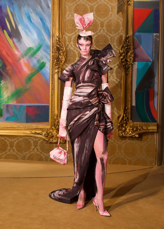 MOSCHINO COUTURE! - 2021 NWT Paint Stroke Evening Gown, Size 6