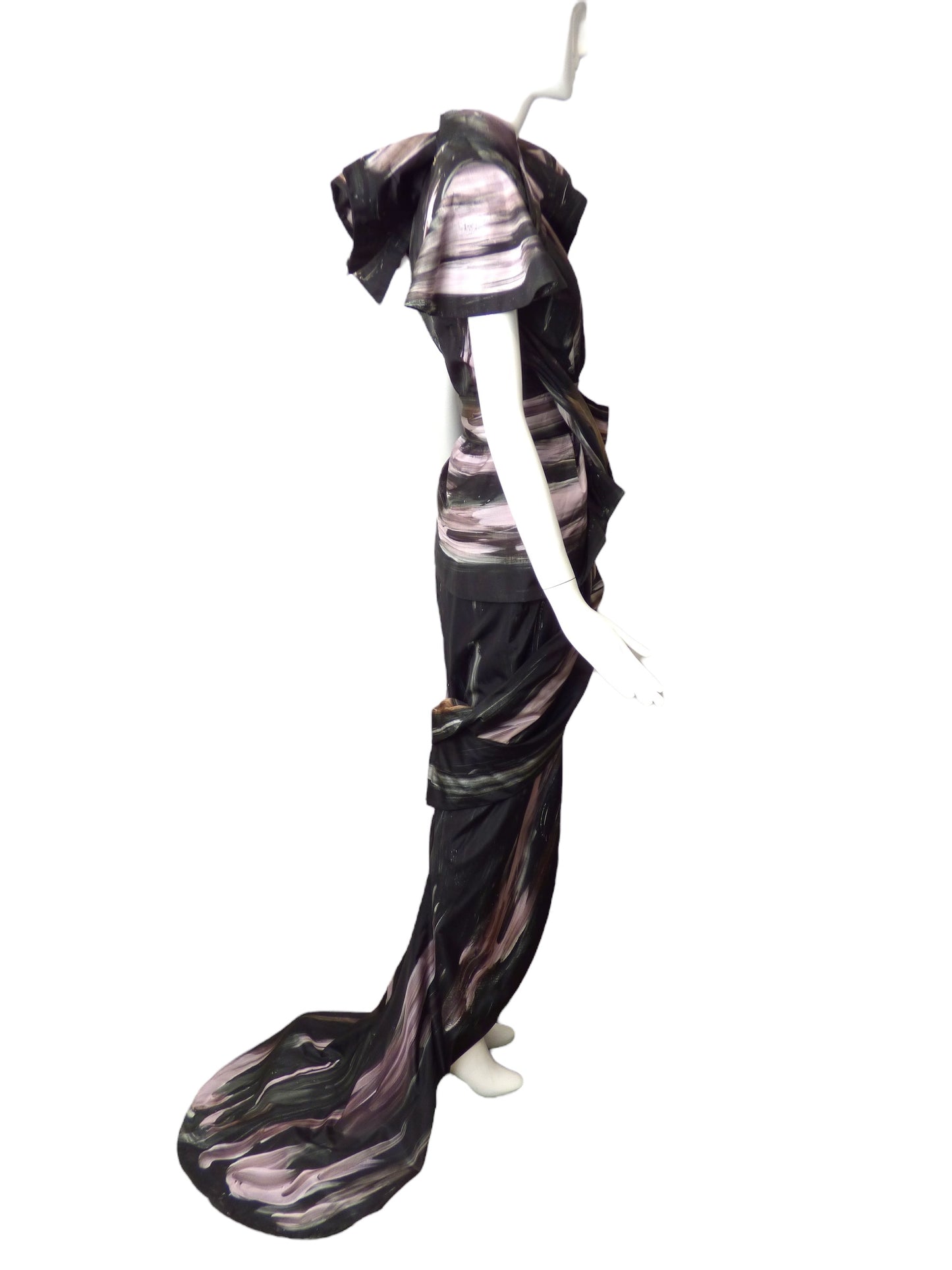 MOSCHINO COUTURE! - 2021 NWT Paint Stroke Evening Gown, Size 6