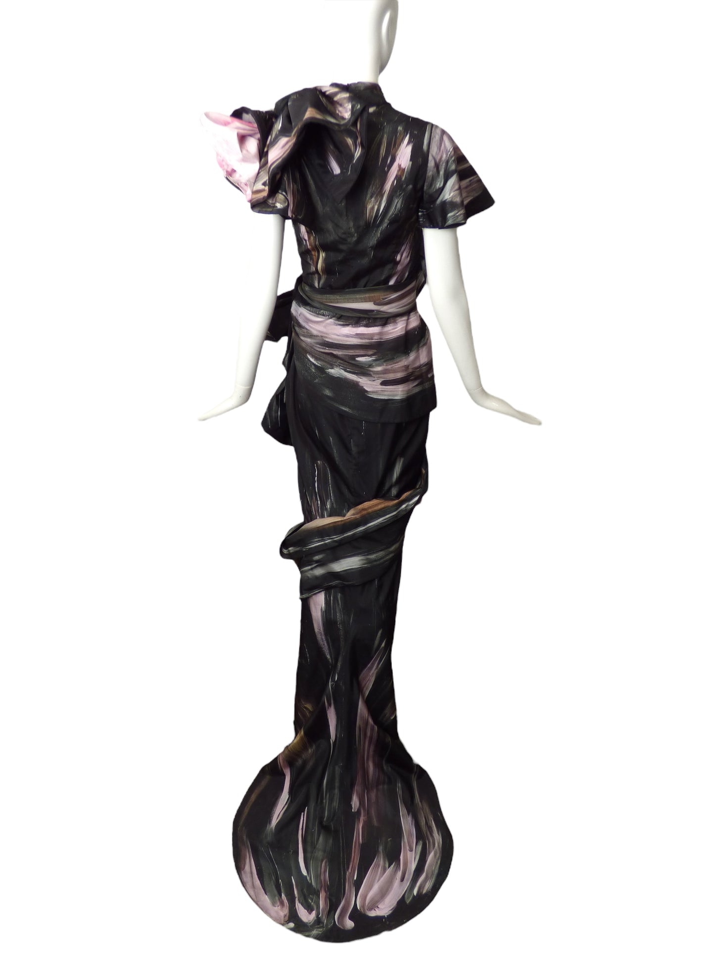 MOSCHINO COUTURE! - 2021 NWT Paint Stroke Evening Gown, Size 6