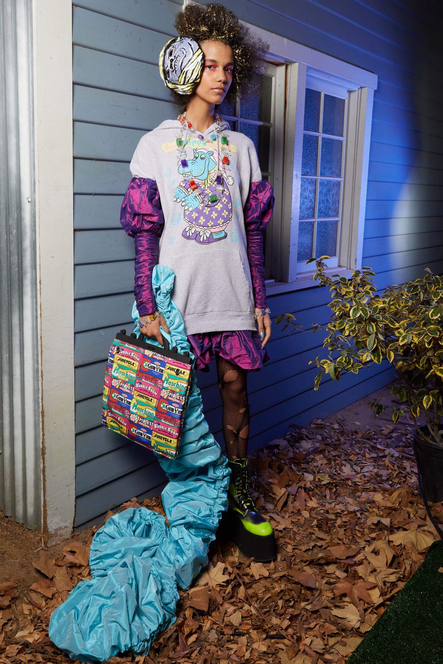 MOSCHINO COUTURE! - 2020 NWT "You Hippotize Me" Sweatshirt Dress, Size 4