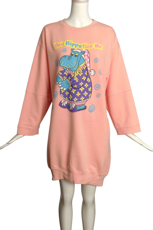 MOSCHINO COUTURE! - 2020 NWT "You Hippotize Me" Sweatshirt Dress, Size 4