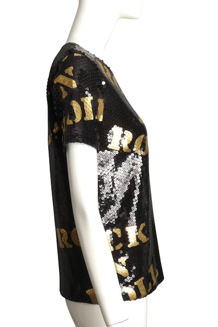 MOSCHINO COUTURE! - 2020 NWT Rock-N-Roll Sequin Top, Size 2