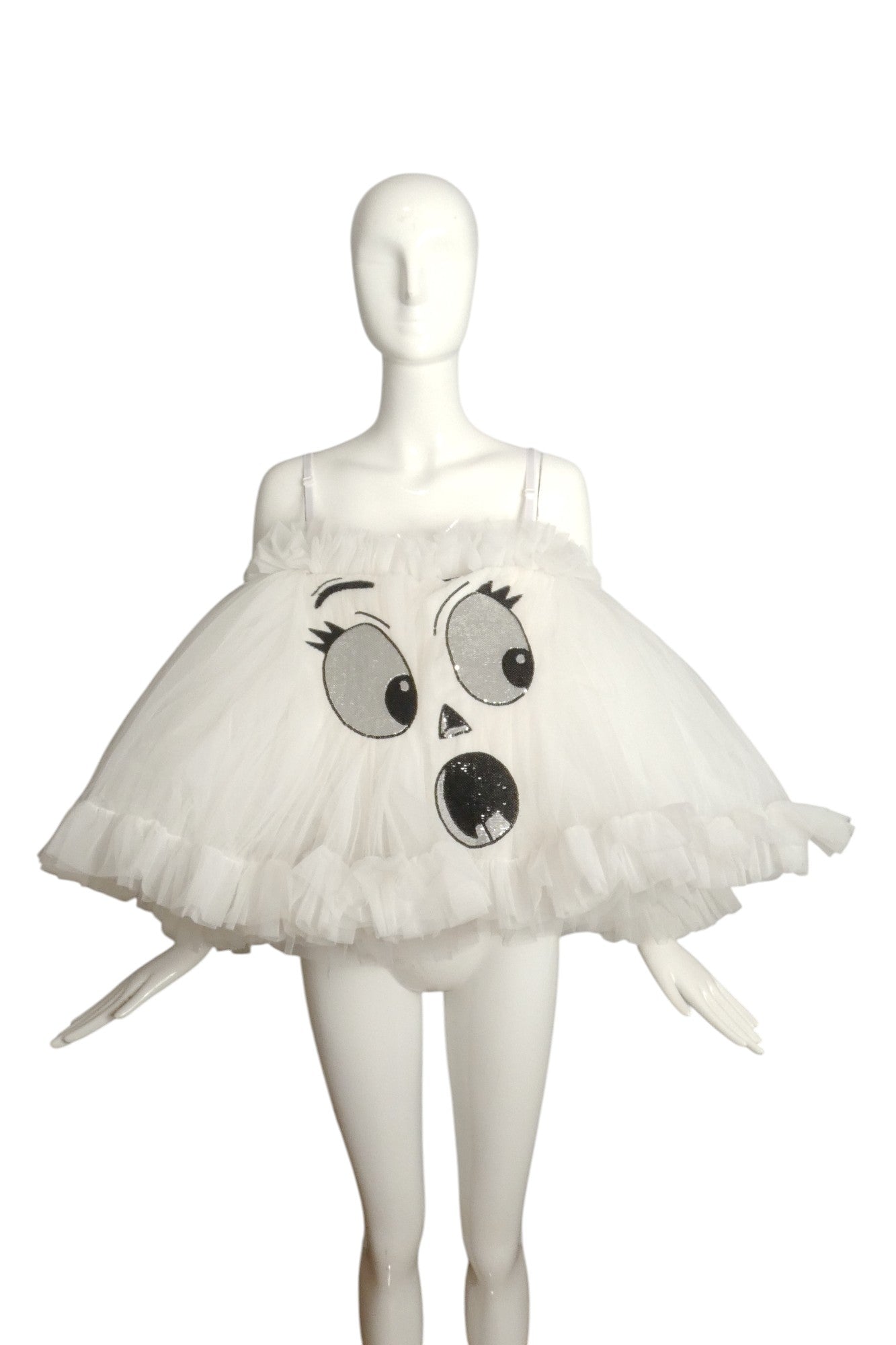 MOSCHINO COUTURE! - 2020 NWT White Tulle Ghost Top, Size 6