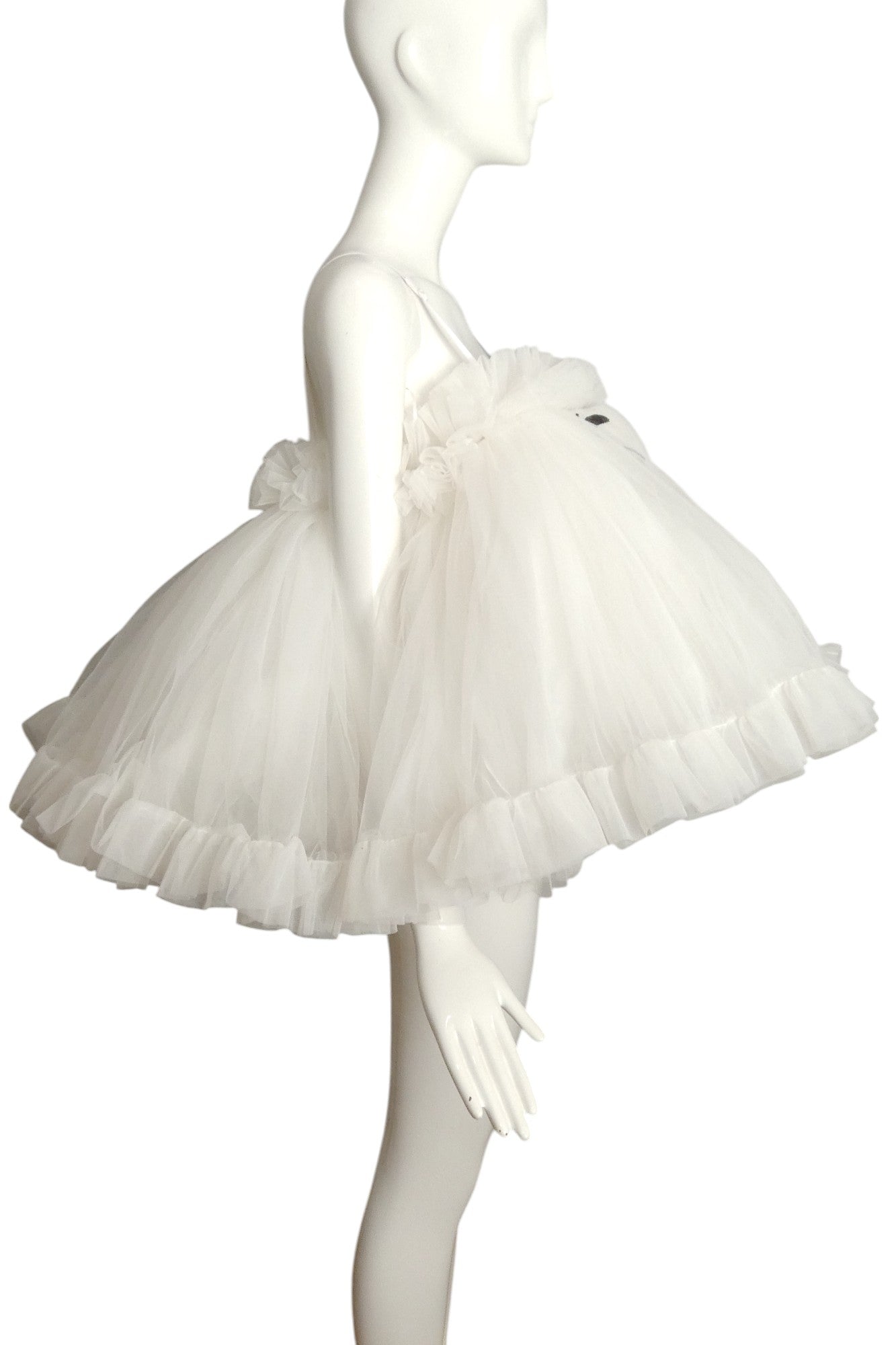MOSCHINO COUTURE! - 2020 NWT White Tulle Ghost Top, Size 6