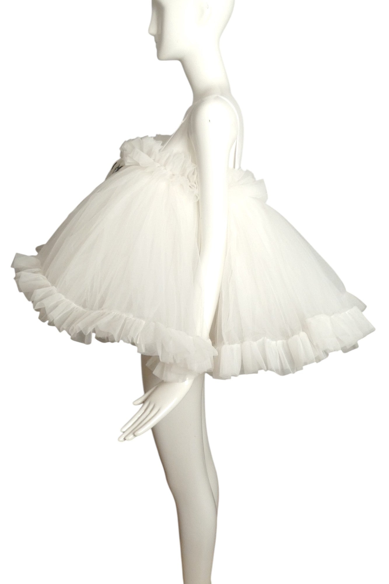 MOSCHINO COUTURE! - 2020 NWT White Tulle Ghost Top, Size 6