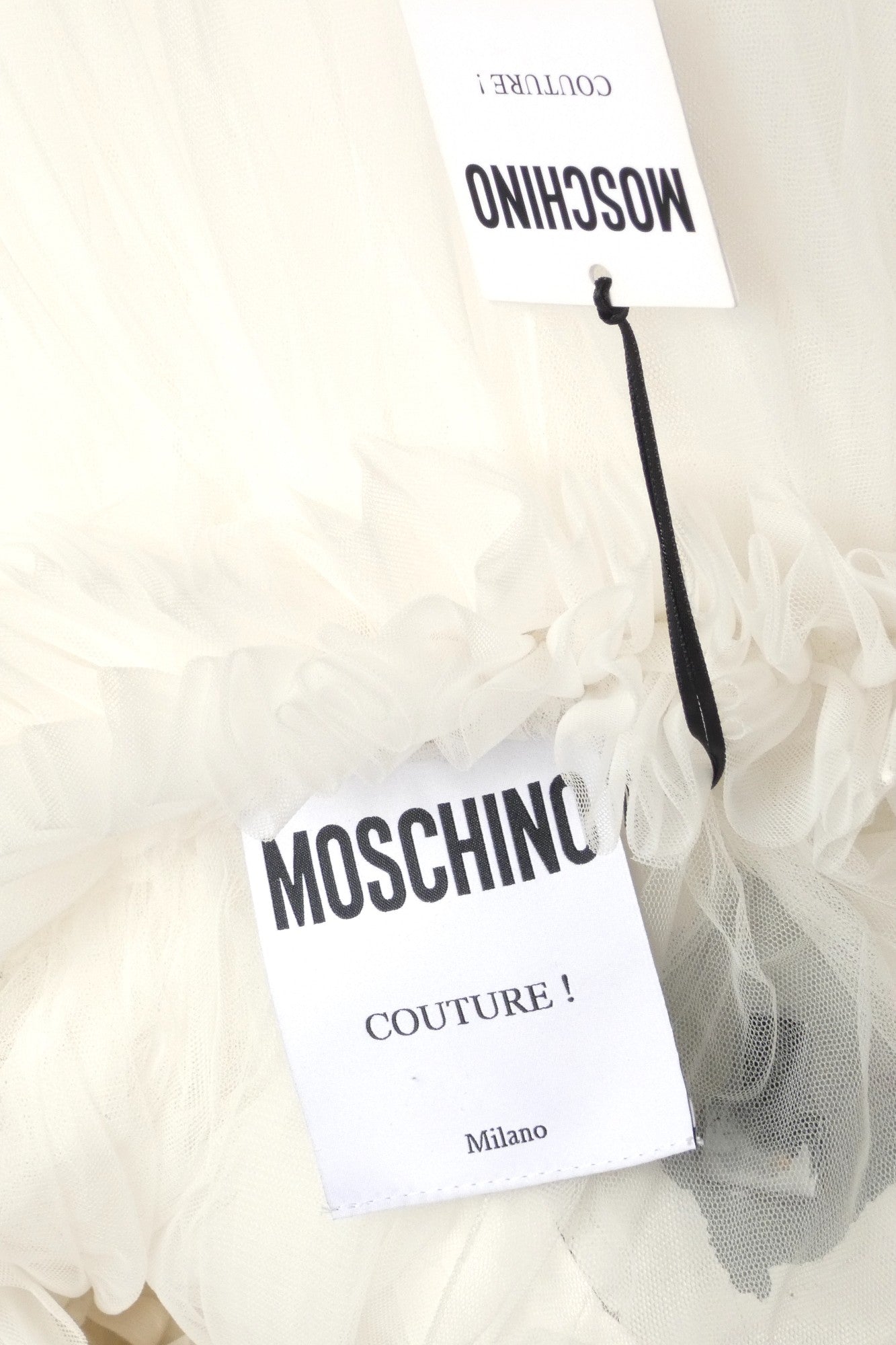 MOSCHINO COUTURE! - 2020 NWT White Tulle Ghost Top, Size 6