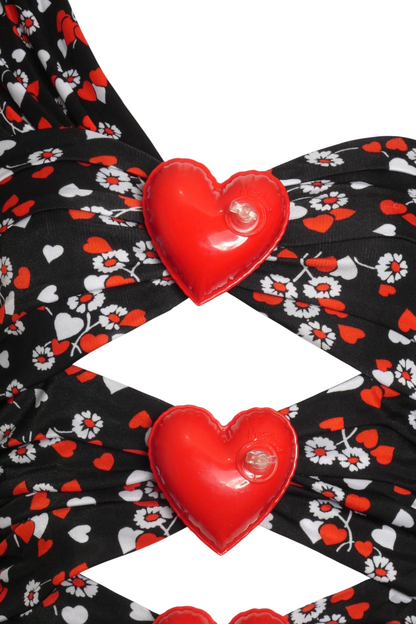 MOSCHINO COUTURE! - NWT 2023 Knit Balloon Heart Dress, Size-6