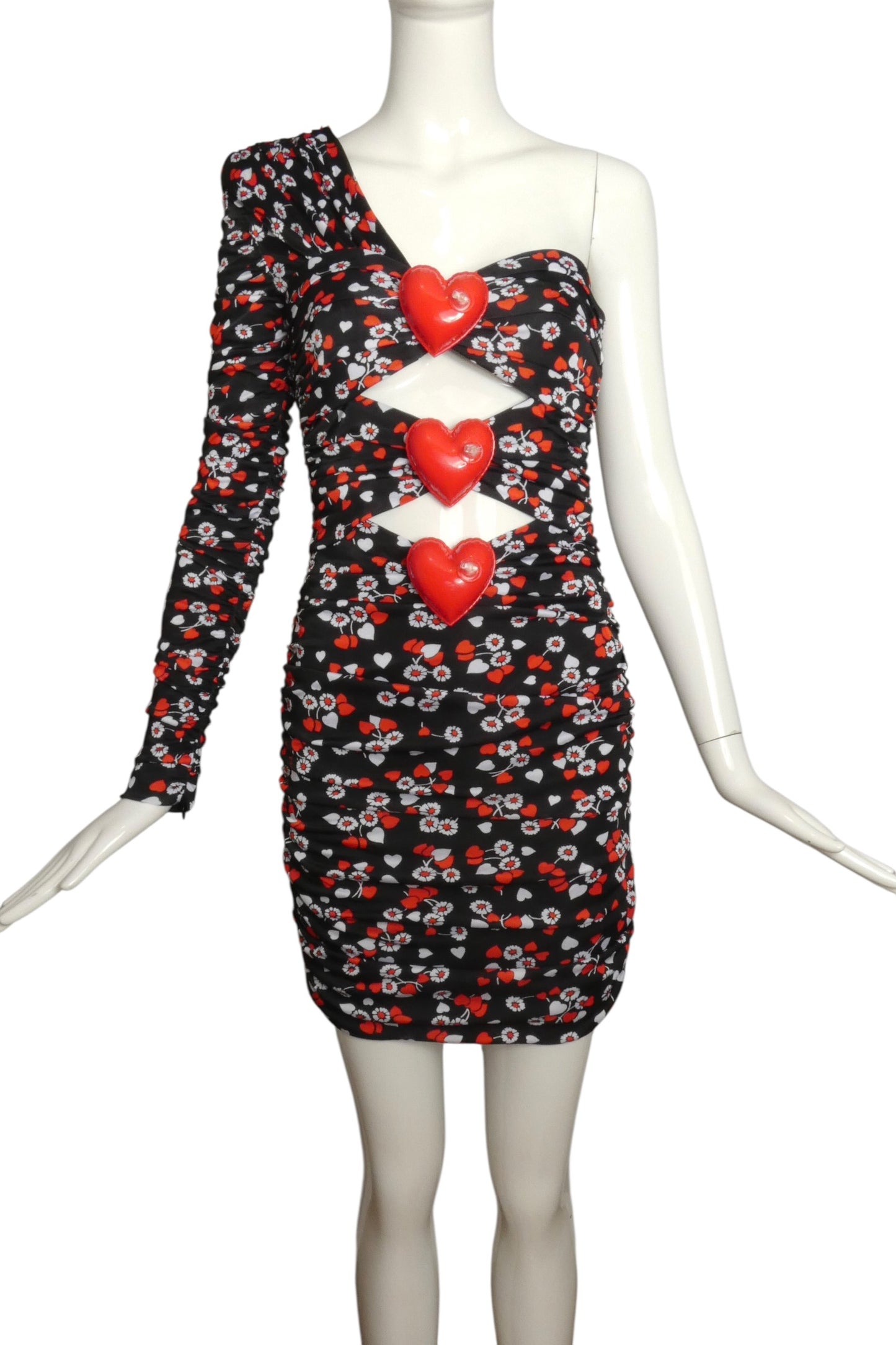MOSCHINO COUTURE! - NWT 2023 Knit Balloon Heart Dress, Size-6