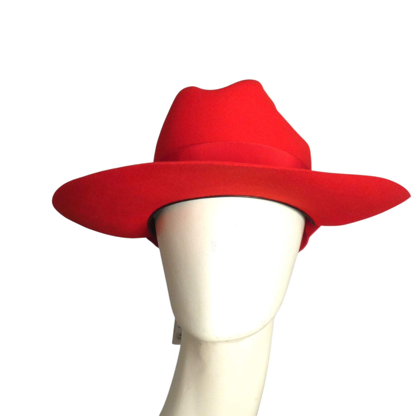 MOSCHINO COUTURE! - 2025 NWT Red Felt 1/2 Cowboy Hat, Size Small