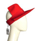 MOSCHINO COUTURE! - 2025 NWT Red Felt 1/2 Cowboy Hat, Size Small