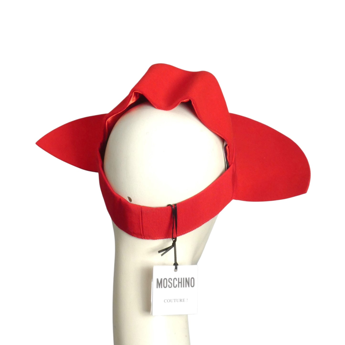 MOSCHINO COUTURE! - 2025 NWT Red Felt 1/2 Cowboy Hat, Size Small