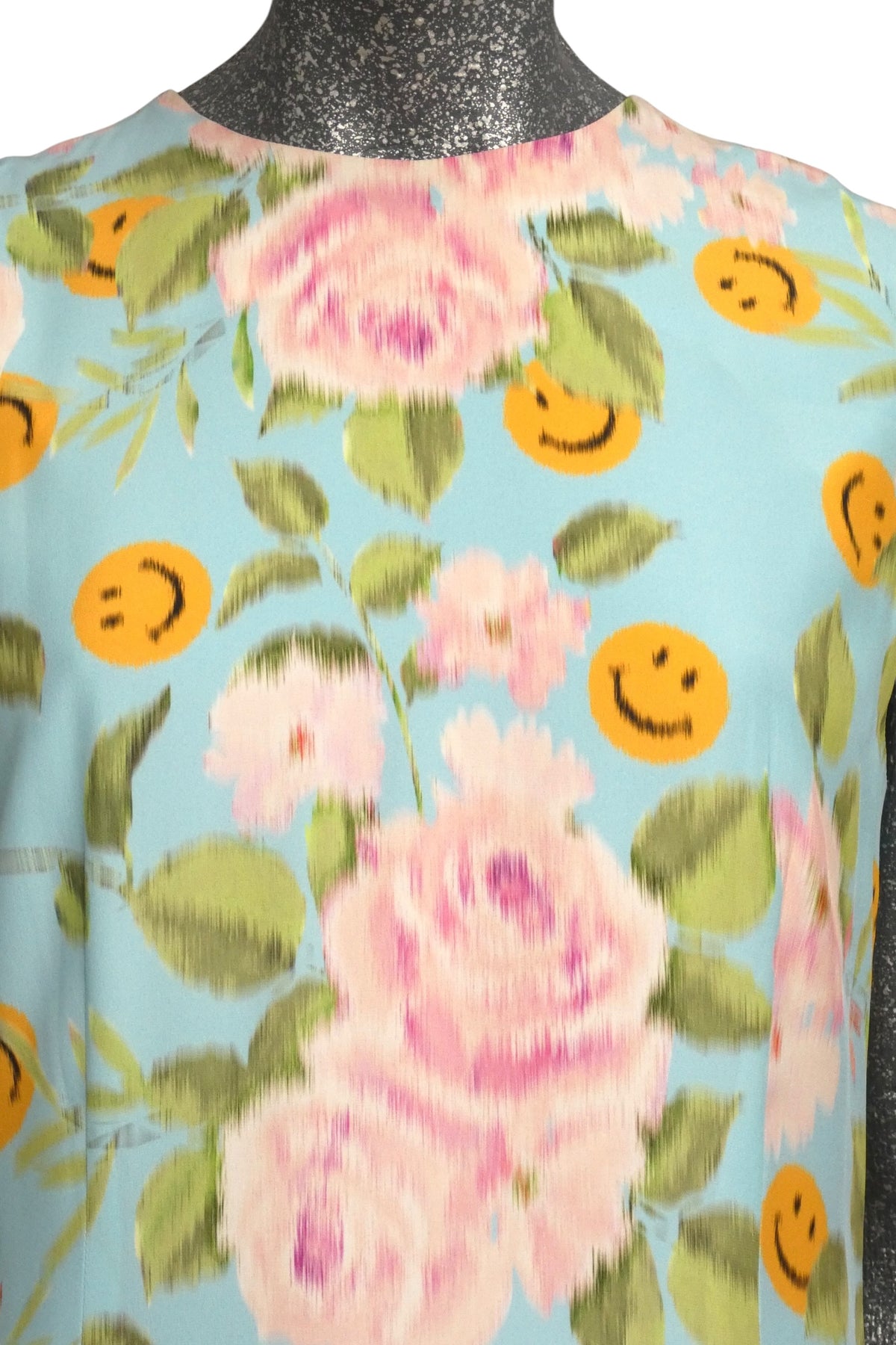 MOSCHINO COUTURE! - PF2025 Blue & Pink Floral Print Maxi Dress, Size-4
