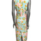 MOSCHINO COUTURE! - PF2025 Blue & Pink Floral Print Maxi Dress, Size-4