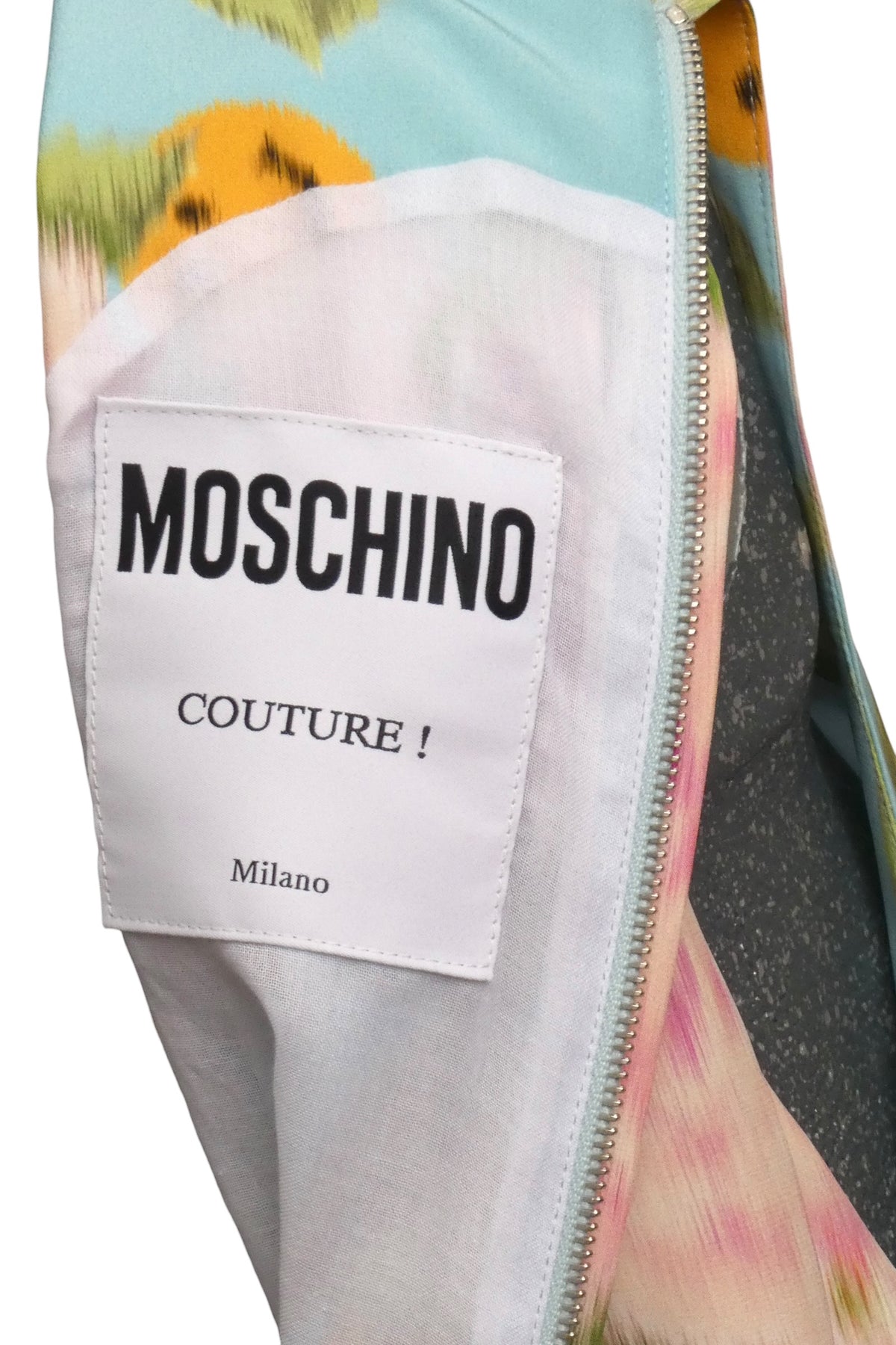 MOSCHINO COUTURE! - PF2025 Blue & Pink Floral Print Maxi Dress, Size-4