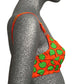 MOSCHINO COUTURE! - R2023 Red & Green Cherry Print Bra Top, Multiple Sizes Available