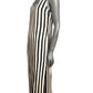 MOSCHINO COUTURE! - R2024 Black & White Stripe Maxi Dress, Size-8