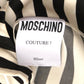 MOSCHINO COUTURE! - R2024 Black & White Stripe Maxi Dress, Size-8