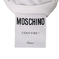 MOSCHINO COUTURE! - 2025 Oversized White & Black Coffee T-Shirt, Size-2