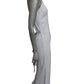 MOSCHINO COUTURE! - 2025 Blue Jacquard & Lace Slip Dress, Size-4