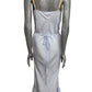 MOSCHINO COUTURE! - 2025 Blue Jacquard & Lace Slip Dress, Size-4