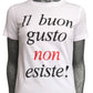 MOSCHINO COUTURE! - S2024 White & Black "Il Buon Gusto" T-Shirt, Multiple Items Available