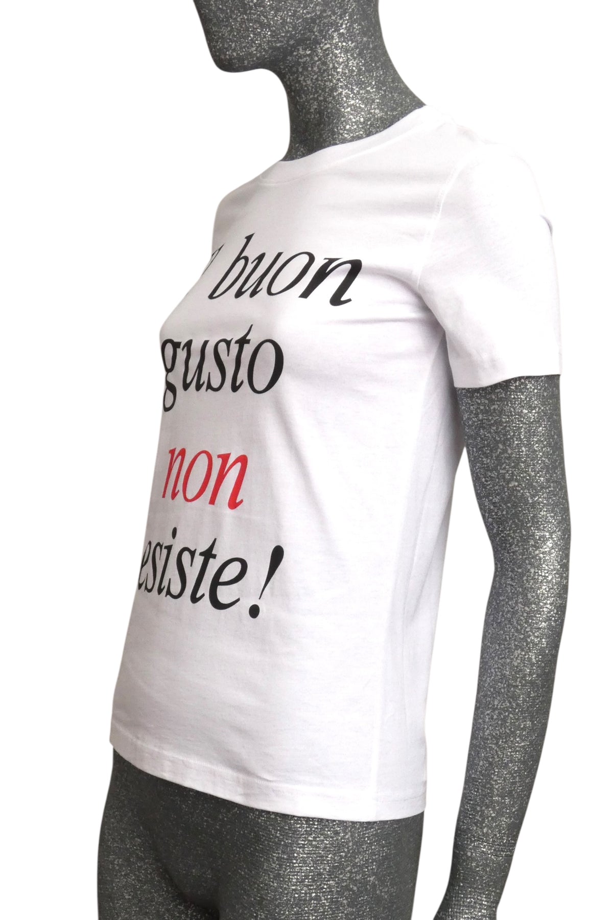 MOSCHINO COUTURE! - S2024 White & Black "Il Buon Gusto" T-Shirt, Multiple Items Available