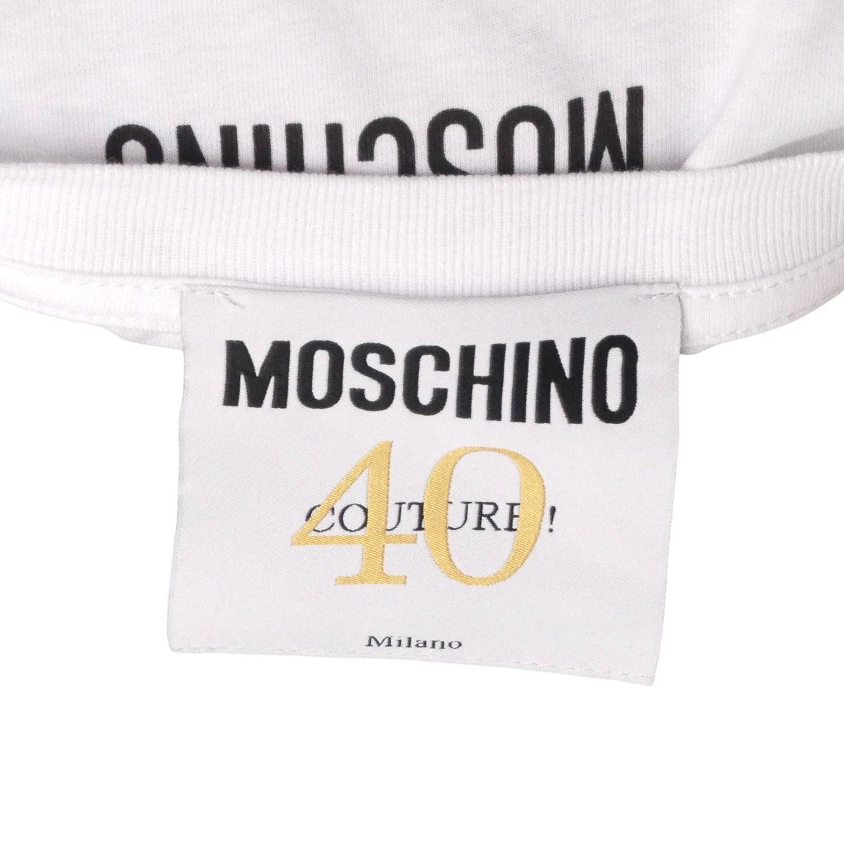 MOSCHINO COUTURE! - S2024 White & Black "Il Buon Gusto" T-Shirt, Multiple Items Available