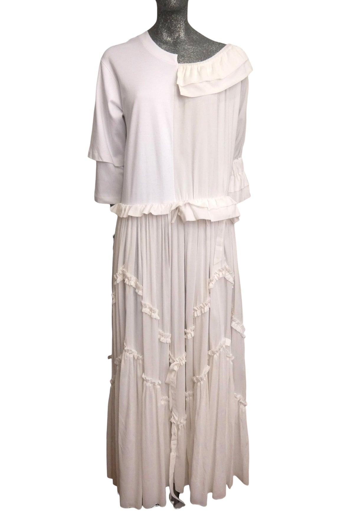 MOSCHINO COUTURE! - 2025 White Fabric Block Maxi Dress, Multiple Items Available