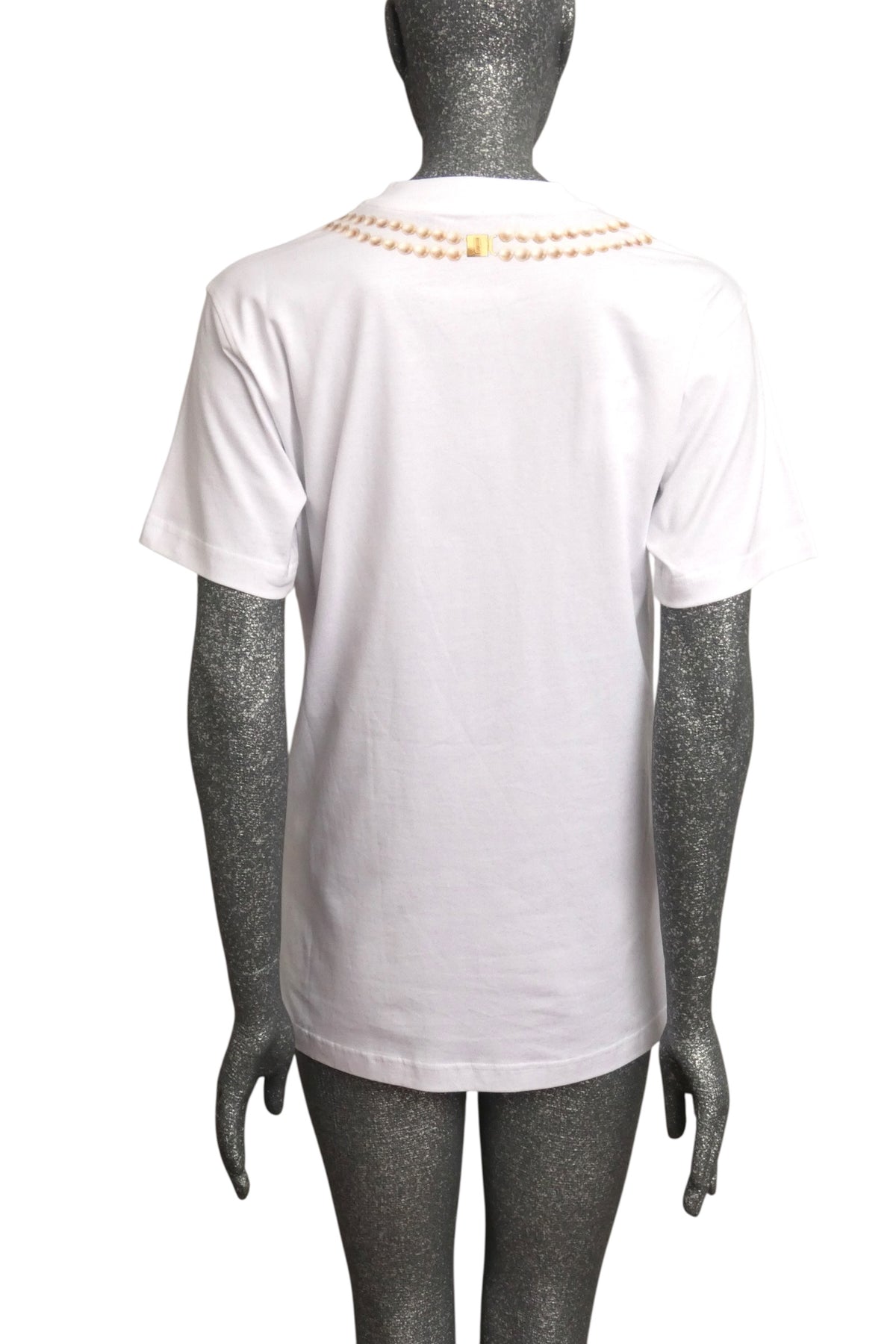 MOSCHINO COUTURE! - 2025 White Croissant T-Shirt, Multiple Sizes Available